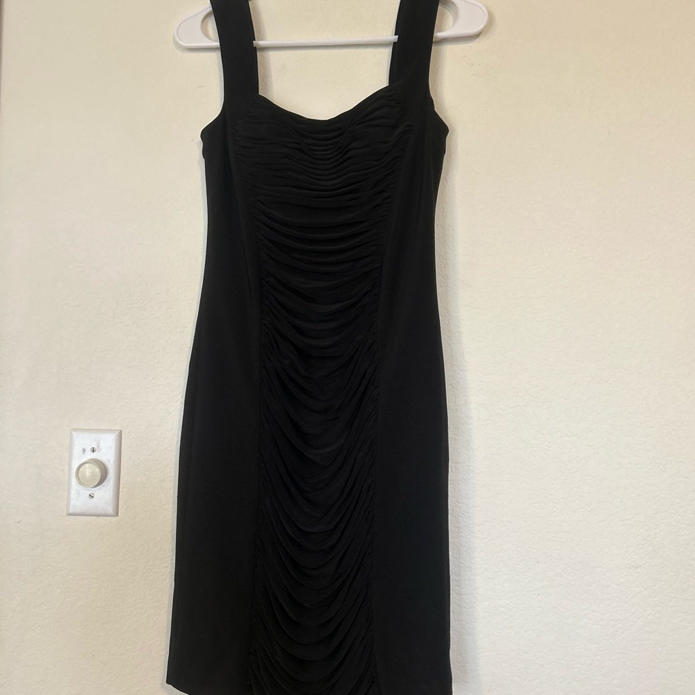 Cache Ruched Mini Sexy Little Black Dress Size 2
